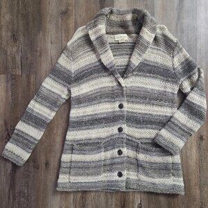 Ralph Lauren Denim Supply Cardigan Serape Stripe Navajo Shawl Wool Alpaca Linen